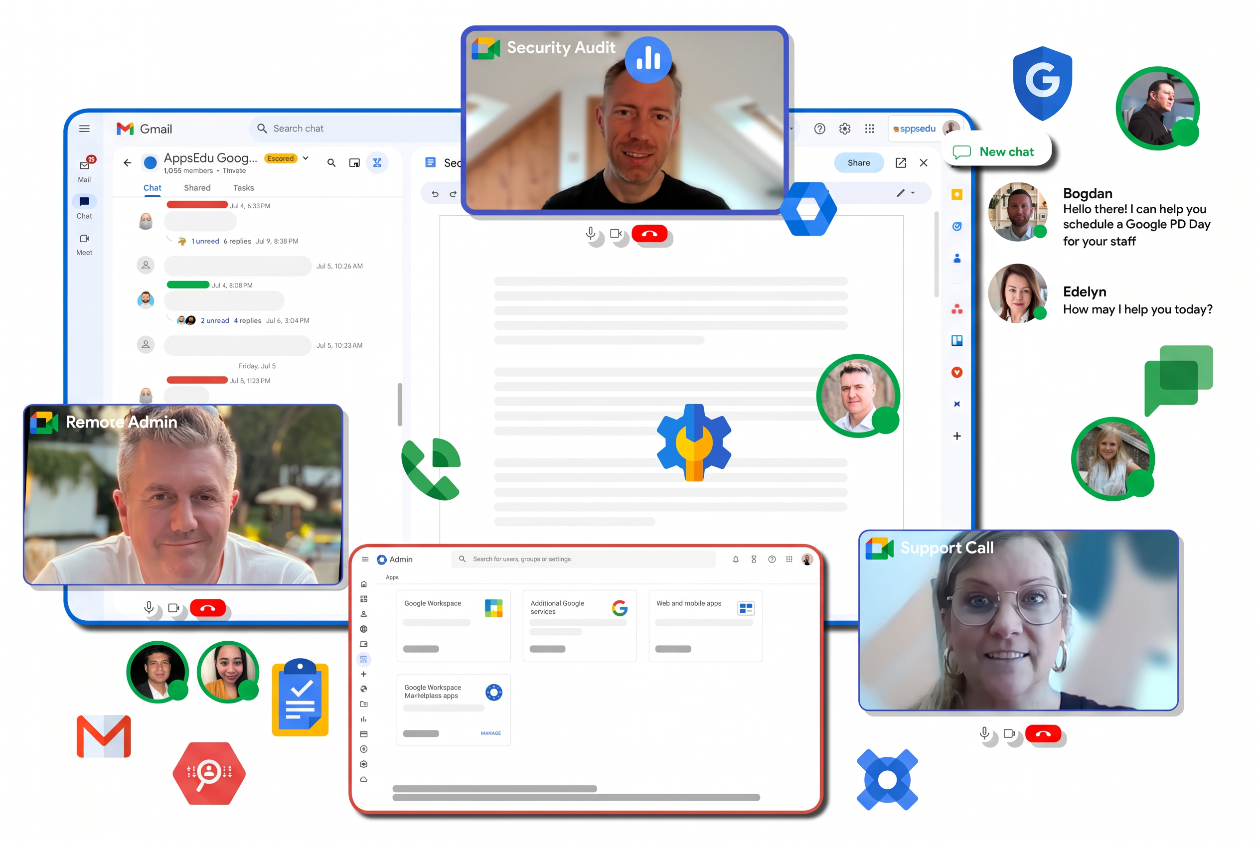 AppsEDU services: Google Workspace admin, security audits, support calls and professional development